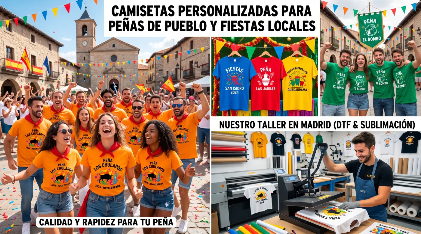 camisetas personalizadas para peñas y fiestas patronales en eldelascamisetas